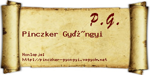 Pinczker Gyöngyi névjegykártya